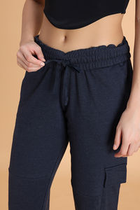 Zivame Knit Cotton Loungewear Bottom - Navy Blazer — thumbnail 6